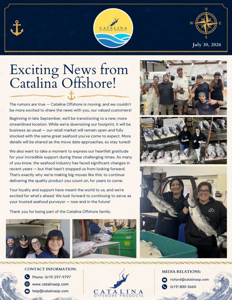 Exciting news from Catalina Offshore