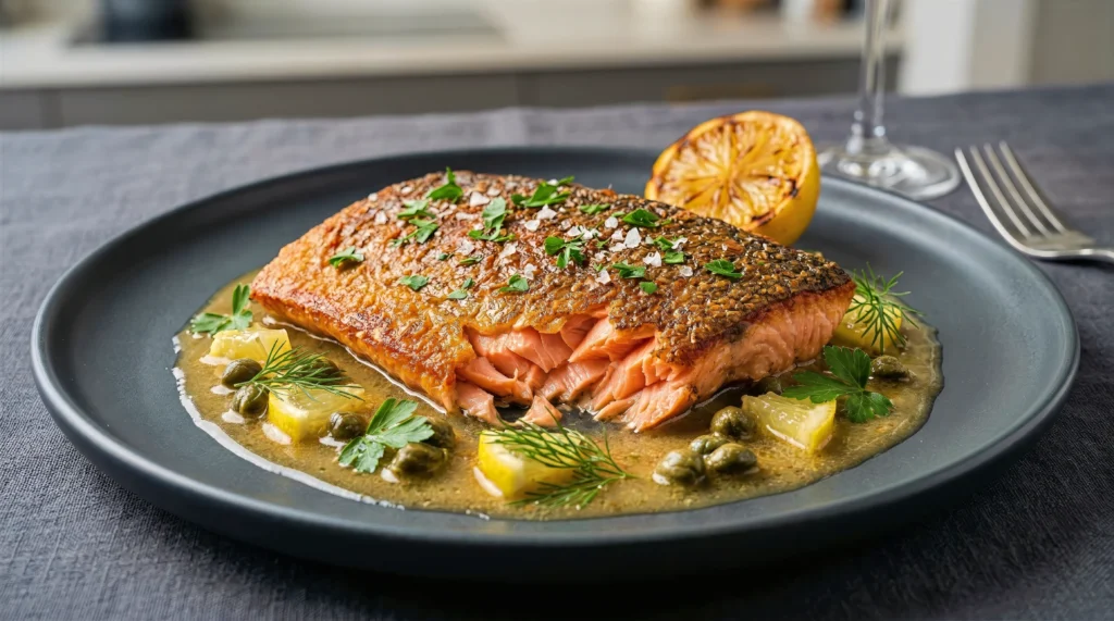 Crispy-Skin Arctic Char with Lemon-Caper Butter