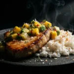 Pan-Seared Opah Loin with Mango Avocado Salsa & Coconut Jasmine Rice: A Tropical Seafood Dinner Recipe